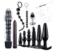 Erotic Set Ensemble De Pratique De Hanche Noire De 11 PièCes Adapté à L'EntraîNement Personnel, Avec DifféRents Styles D'Accessoires - Q