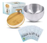 EROTICGEL Ensemble de bols de poudre de gel de massage Platinum | 5 sachets de 5g de poudre de massage 1 bol de 16 oz.