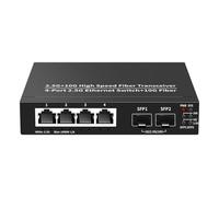 Erpmlyo Commutateur Ethernet 2,5G 2000 Mbps Duplex Aluminium | Mode de communication duplex intégral et semi-duplex pour flexibilité réseau domestique.