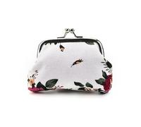 ERQIAO 1 porte-monnaie pour femme avec joli motif hibou imprimé moraillon, Co-sh-bag-0107-wt, Taille unique