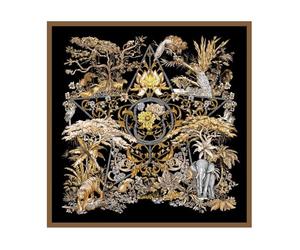 ERQIAO 130CM Écharpe en soie pour femmes avec impression de tête de cheval Étoles Écharpes carrées Foulards grands Bandanas Kerchiefs Hijabs en soie pour femmes, bleu paon, 130X130CM