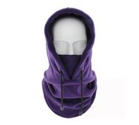 ERQIAO Cagoule d'hiver à capuche en polaire épaisse et chaude pour femme, a violet, Taille unique