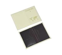 ERQIAO Couverture de passeport de voyage imprimée carte pour homme et femme - Porte-passeport - Porte-carte d'identité - Clip pour billet d'avion - Accessoires de voyage, abricot, Taille unique