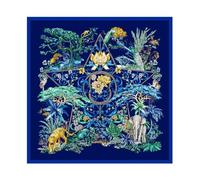 ERQIAO Écharpe en soie de 130 cm pour femme avec imprimé tête de cheval et écharpes carrées, grand bandana foulard, hijabs en soie féminine, abricot, 130X130CM