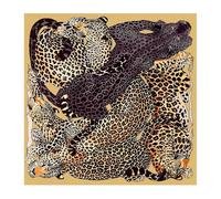 ERQIAO Écharpe en soie de 130 cm pour femme avec imprimé tête de cheval et écharpes carrées, grand bandana foulard, hijabs en soie féminine, multicolore, 130X130CM