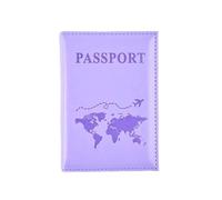 ERQIAO Étui de passeport en cuir pour homme et femme avec porte-carte mignon, bleu foncé, Taille unique