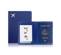 ERQIAO Étui de protection épais en cuir synthétique pour passeport, noir foncé, Taille unique
