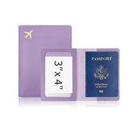ERQIAO Étui de protection épais en cuir synthétique pour passeport, violet, Taille unique