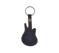 ERQIAO Étui pour médiator de guitare en cuir - Sac porte-clés en forme de guitare - Accessoires pour instruments à cordes - Sans médiator, Noir , Taille unique