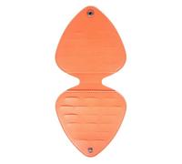 ERQIAO Étui pour médiators de guitare électrique acoustique avec pochette de rangement en cuir, Orange, Taille unique
