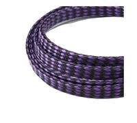 ERQIAO Gaine de protection en polypropylène et coton PET - 1/3/5/10 m - 4, 8, 12 mm - Isolation douce - Pour harnais de câbles (violet noir, 12 mm - 3 mètres)