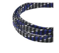 ERQIAO Gaine de protection en polypropylène et coton PET - 1/3/5/10 m - 4, 8 et 12 mm - Isolation douce - Pour harnais de câbles (bleu, blanc, gris, 04 mm - 5 mètres)