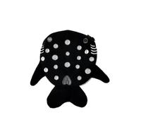ERQIAO Joli porte-monnaie en peluche douce avec fermeture éclair pour enfants, adolescents, filles, femmes, câbles de données, écouteurs et pochette pour clés, Noir , Taille unique