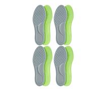 ERQIAO Lot de 2/10 semelles orthopédiques unisexes en mousse à mémoire de forme respirantes, désodorisantes, anti-transpiration, accessoires de chaussures de sport (gris, 35-36)