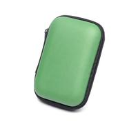 ERQIAO Lot de 2 mini sacs portables pour écouteurs, porte-monnaie, étui de transport, étui pour carte mémoire, organisateur de câbles, accessoires pour casque, Vert, Taille unique