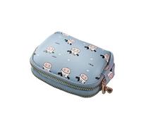 ERQIAO Lot de 2 porte-monnaie à motif vache mignon pour femmes, porte-cartes, étudiants, double poche zippée, sac de rangement portable pour rouge à lèvres, cartes bancaires, 4, Taille unique