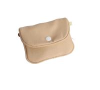 ERQIAO Lot de 2 porte-monnaie portables de couleur unie - Mini portefeuille léger en coton - Pour écouteurs - Pour femme - Porte-cartes de voyage, B-beige., Taille unique