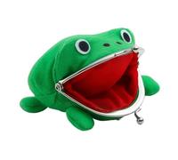 ERQIAO Porte-monnaie en forme de grenouille avec porte-monnaie en peluche pour femme, Vert, 1PCS