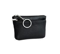 ERQIAO Porte-monnaie pour femme en cuir synthétique avec surface douce et porte-monnaie, Noir , 1 pièce