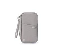 ERQIAO Portefeuille de voyage pour passeport familial, étui étanche pour documents, organiseur d'accessoires de voyage, pochette porte-documents, gris, Taille unique