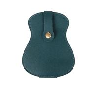 ERQIAO Sac de rangement portable de grande capacité pour médiators de guitare en cuir épais, durable, pliable, universel, accessoires pour ukulélé, Vert, Talla única
