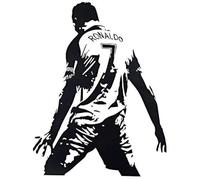 ERQINGQT Papier Peint Sticker Mural 3D Sticker Mural Football Cristiano Ronaldo Imperméable Amovible Stickers Muraux Decal Chambre Décoration De La Maison DIY Affiche Autocollants