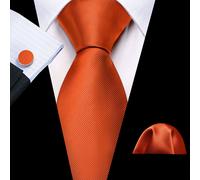 Erra. Wang-Ensemble De Boutons De Manchette Hanky Injaught Pour Hommes,Orange,Marron,Or,Café,Jacquard,Designer,Cravate De La Présidence,Mariage Masculin,Fête D'affaires