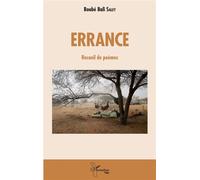 Errance Recueil de poèmes - Bali Saley Boube - L'harmattan - broché - Poésie