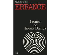 Errance - un essai d'a-théologie postmoderne - C.Mark Taylor - Cerf - Livre
