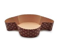 Erre4M - 10 Moules en Papier Cuisson pour Colomba de Pâques 750g | 29,5 × 21,5 × 5,5 cm | Carton ondulé rigide | Microperforé | Fabriqué en Italie