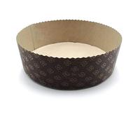 Erre4m Moule à Panettone bas en papier marron disponible en 3 tailles lot de 10 formes hautes pour panettone (500 gr)