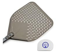 Erre4m Pelle à pizza, Pelle perforée Evolution pour cuire la pizza de 33 cm longueur totale 96 cm avec spatule offerte