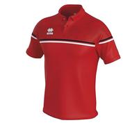 Errea Polo Dominic T-Shirt, Rouge/Noir, XL Mixte