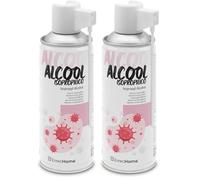 ErrecHome Alcool Isopropylique en Spray, Garantit la Propreté et l'Hygiène des Surfaces dans les Environnements Domestiques, Bureaux, Hôtels, Gymnases et Magasins, Aérosol de 400 Ml (Lot de 2)