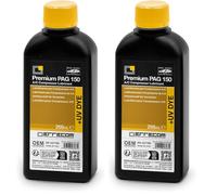 ERRECOM PAG 150 + UV Dye 250mL, Lubrifiant pour Compresseurs A/C de véhicules, compris les Compresseurs électriques, compatibles avec gaz réfrigérants R134a et R1234yf, Contient Traceur Fluorescent