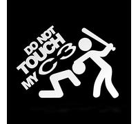 Erreinge Autocollant compatible pour Citroen C3 Do not Touch My Dub Jdm Tuning Blanc Schriftzug En PVC pour la voiture fenêtre de lunette arrière - 35 cm