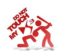 Erreinge Autocollant compatible pour Citroen DS3 Do not Touch My Dub Jdm Tuning rouge Sticker Prespaced en PVC pour la voiture fenêtre de lunette arrière - 30 cm