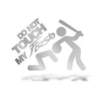 Erreinge Autocollant Compatible Pour Ford Fiesta Do not Touch My Dub Tuning Jdm Argent Schriftzug En PVC pour la voiture fenêtre de lunette arrière - 15 cm