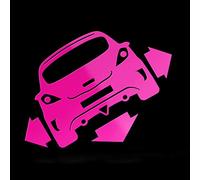 Erreinge Autocollant compatible pour Opel Corsa D OPC vers le bas Dub Out Tuning Jdm Rosa Fluo Schriftzug En PVC pour la voiture fenêtre de lunette arrière - 15 cm
