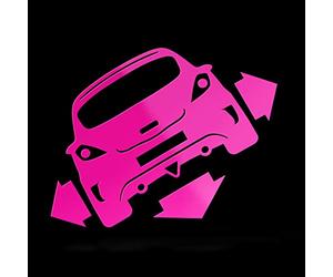 Erreinge Autocollant compatible pour Opel Corsa D OPC vers le bas Dub Out Tuning Jdm Rosa Fluo Schriftzug En PVC pour la voiture fenêtre de lunette arrière - 15 cm