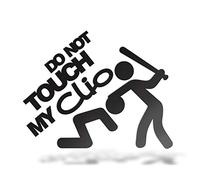 Erreinge Autocollant Compatible Pour Renault Clio Do not Touch My Dub Tuning Jdm Noir Schriftzug En PVC pour la voiture fenêtre de lunette arrière - 20 cm