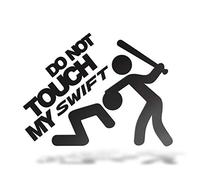 Erreinge Autocollant compatible pour Suzuki Swift Do not Touch My Dub Tuning Jdm Noir Schriftzug En PVC pour la voiture fenêtre de lunette arrière - 12 cm