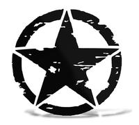 ERREINGE - Autocollant Étoile militaire US ARMY - Autocollant pré-espacé PVC | Autocollant compatible pour voiture, moto, scooter, casque, ordinateur portable, camping-car, capot, vélo (noir, 40 cm)