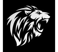 Erreinge Autocollant Prespaced blanc 12cm - Leo droit tribal - décalque de vinyle autocollant Decal mural pour ordinateur portable Auto Moto Casque Camper