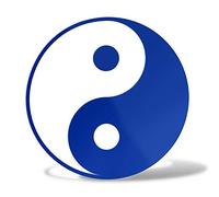 Erreinge Autocollant Prespaced bleu 35cm - Tao Yin Yang - Sticker Decal Mural décalque de vinyle portable Auto Moto Casque Camper
