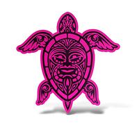 Erreinge® Autocollant rose fluo 10 cm Tortue Tribal Sticker imprimé pour voiture, moto, mur, pare-chocs, ordinateur portable, bagages de vélo