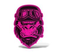 Erreinge® Autocollant Rose Fluo 55 cm Gorilla Sticker imprimé pour Voiture Moto Mur Pare chocs Ordinateur Portable Bagages Vélos