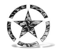 erreinge Sticker Autocollant d'étoile armée Militaire Camouflage Imprimé sur PVC pour Autocollant Peint Auto Moto Casque Camper pour Ordinateur Portable - 35 cm
