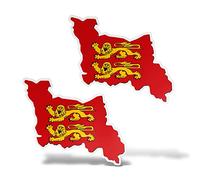 erreinge Sticker Crest X2 Basse-Normandie France Shaped Adhésif PVC pour Autocollant Peint Auto Moto Casque Camper pour Ordinateur Portable - 10 cm