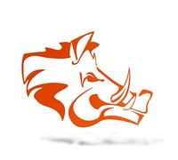 Erreinge Sticker Prespaced orange Fluo 12cm - sanglier DX Off Road 4X4 - décalque de vinyle autocollant Decal mural pour ordinateur portable Auto Moto Casque Camper